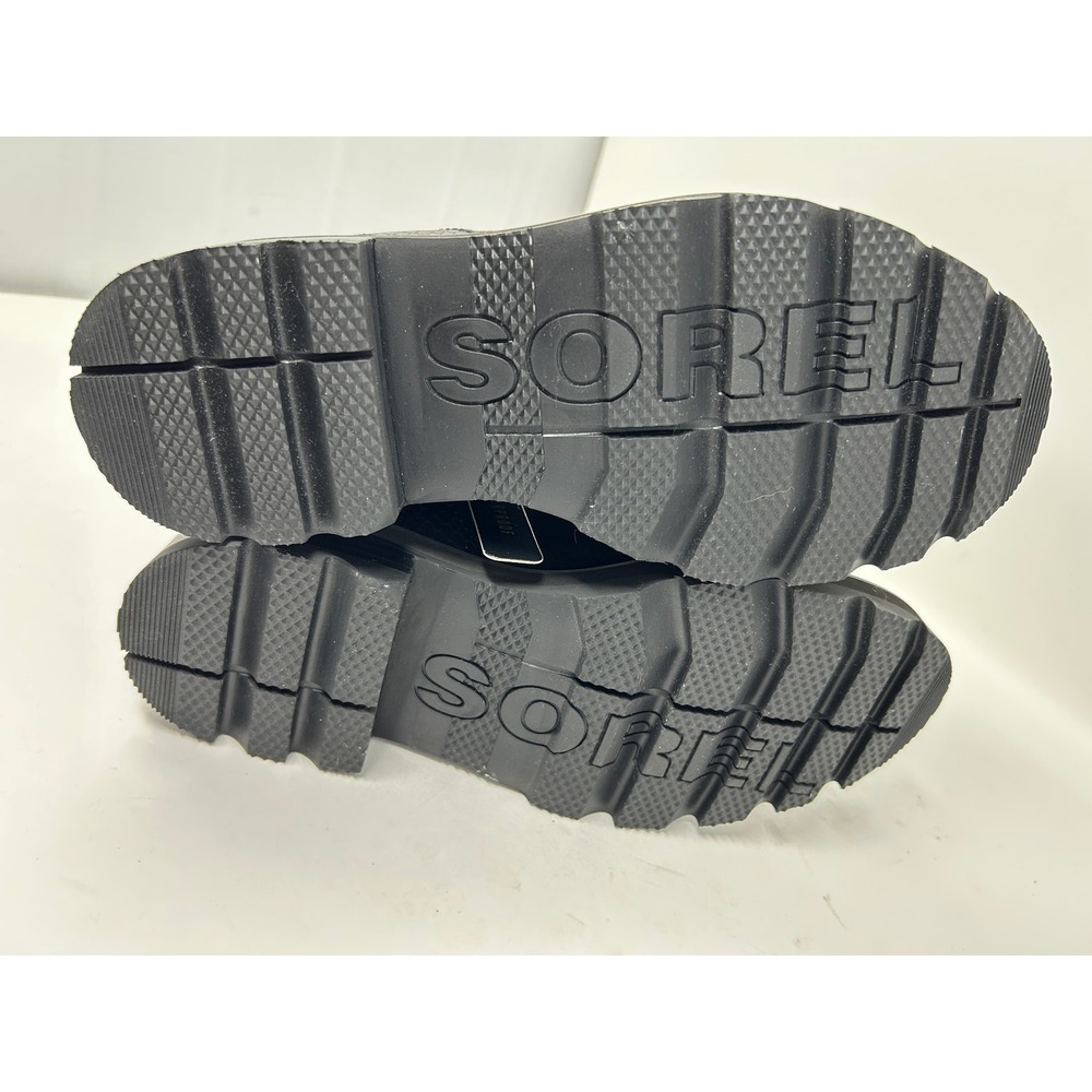 Sorel Lennox Hiker Boots Womens Black Waterproof Leather Snake Embossed Lace 7.5 - Picture 10 of 11
